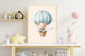 Teddy  Bear in Blue Hot Air Balloon