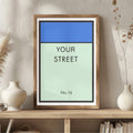 Monopoly Street Names - Blue