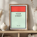 Monopoly Street Names - Red