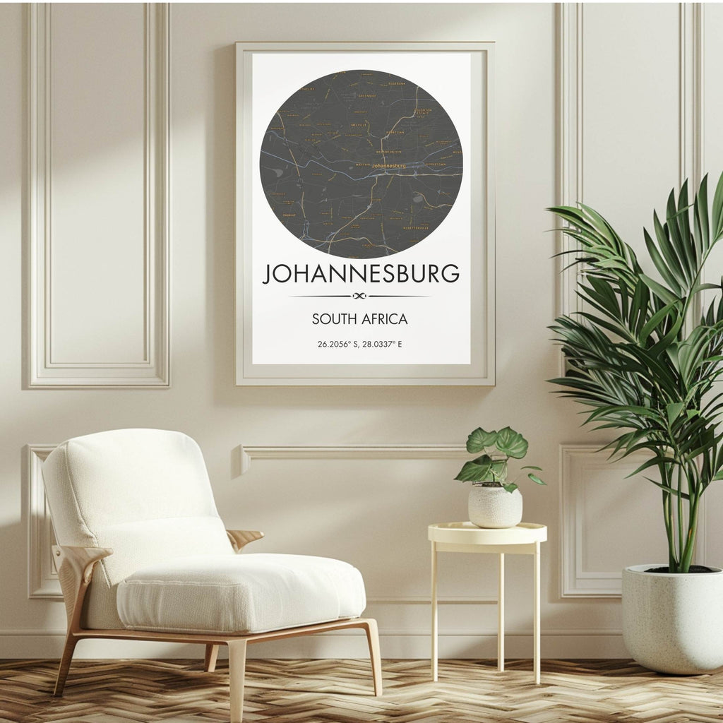 Personalised City Maps Gray and Orange