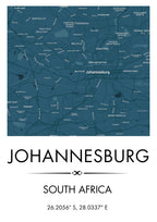 Personalised City Maps - Blue
