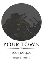Personalised City Maps Gray and Orange