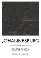 Personalised City Maps Gray and Orange