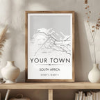 Personalised City Maps Black and White