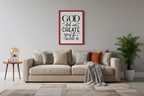 God Did Not Create You To Blend In – Living Room Mockup