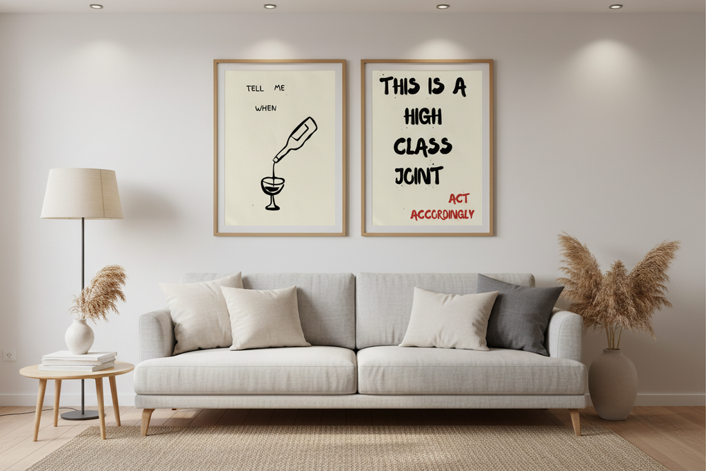 Tell Me When & This Is A High Class Joint - Living Room Mockup