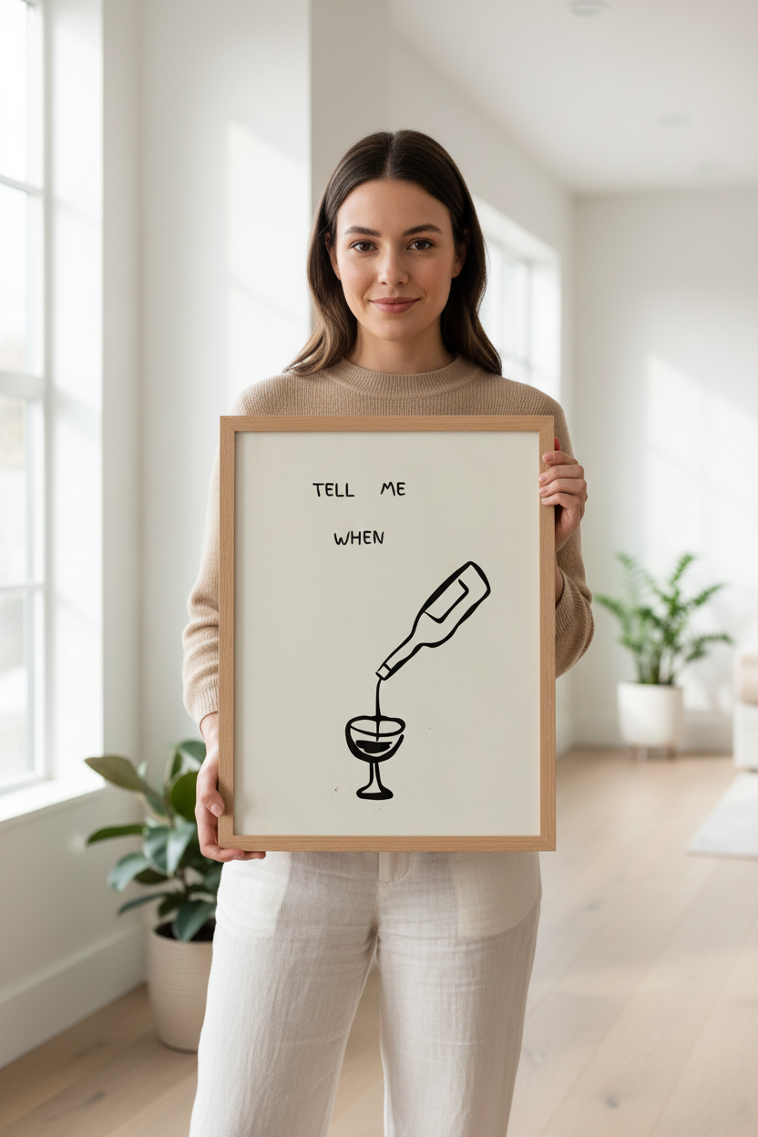 Tell Me When - Woman Holding Frame